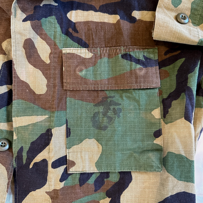 USMC Woodland Field Shirt close up